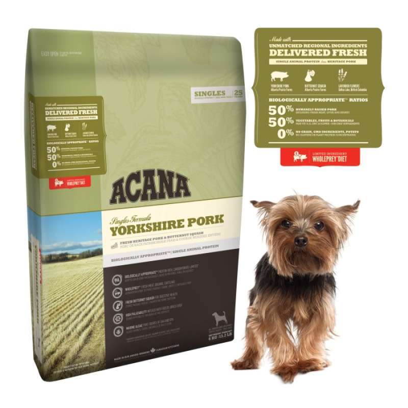 Promo Dogfood Acana Yorkshire Pork 11 4kg Diskon 33 di Seller