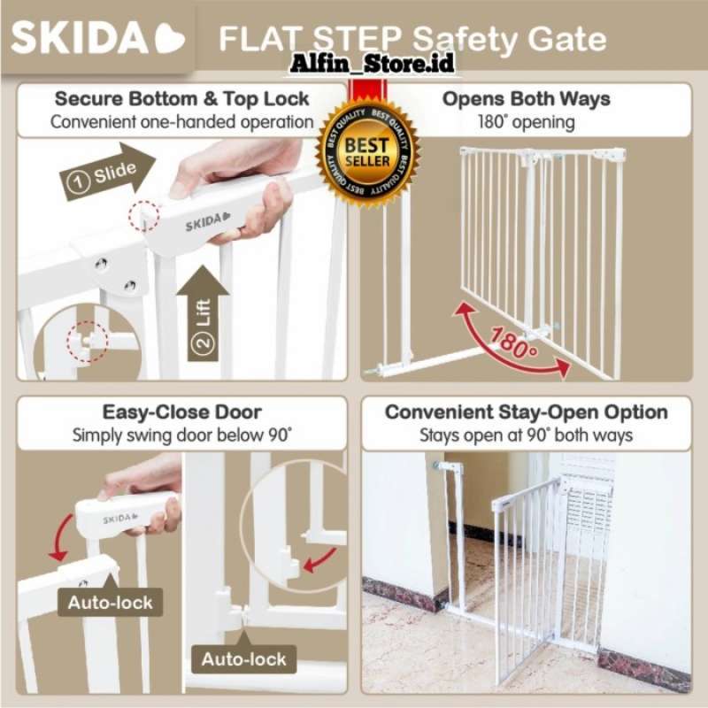 Flat step hot sale safety gate