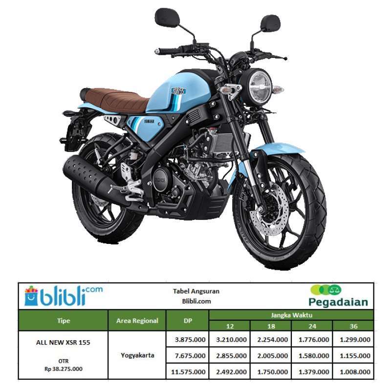 Jual Pegadaian DP Yamaha All New XSR 155 Sepeda Motor OTR