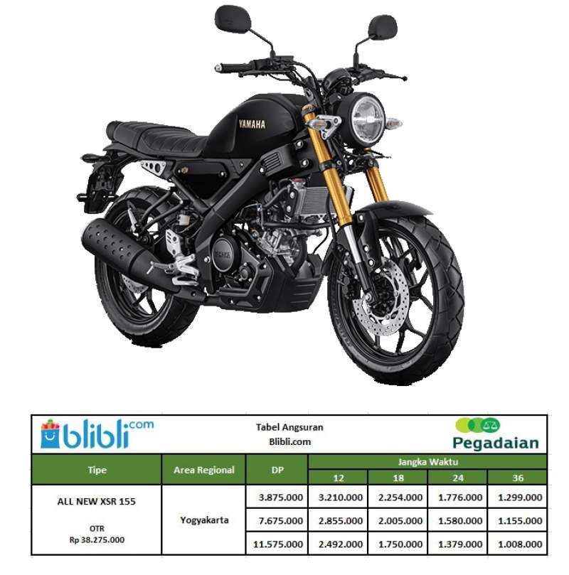 Jual Pegadaian dp Yamaha All New Xsr 155 Sepeda Motor otr