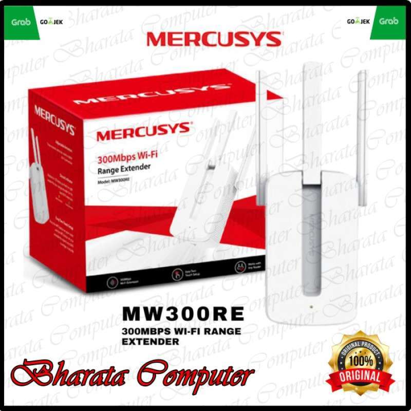 Promo Mercusys MW300RE 300Mbps WIFi Range Extender MW 300 RE