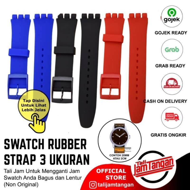 Promo SWATCH RUBBER STRAP TALI JAM TANGAN SWATCH KARET ELASTIS