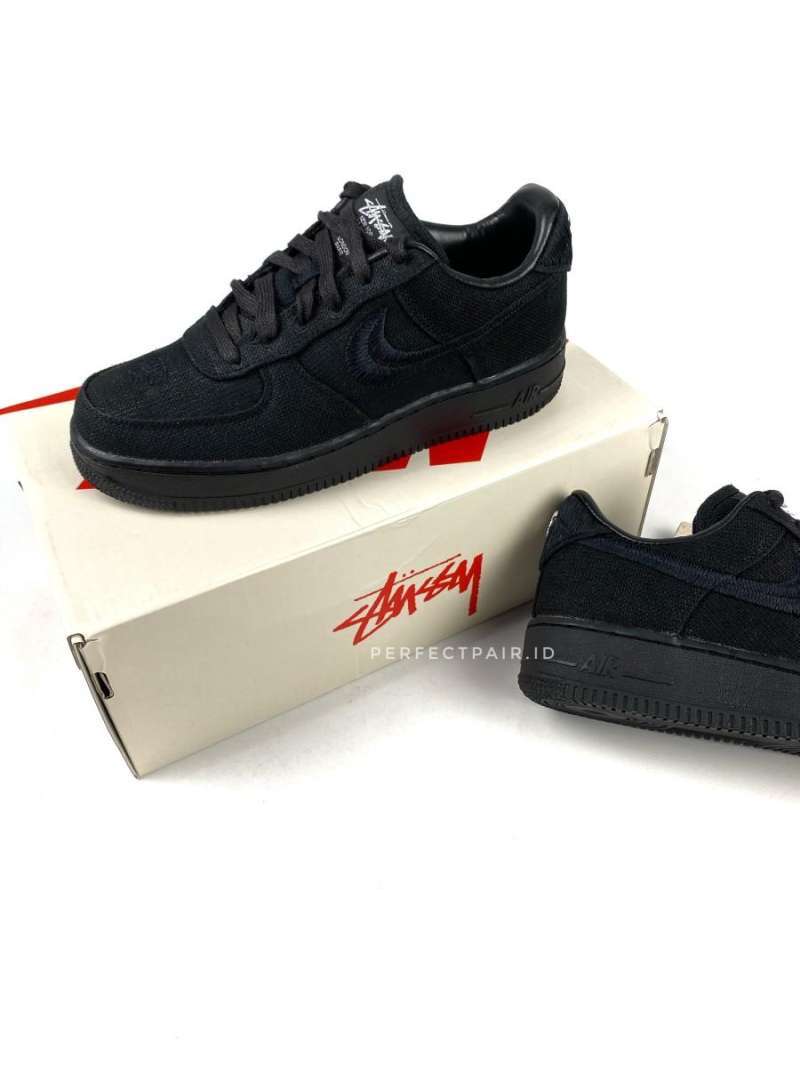 Jual Nike Air Force 1 Low Stussy Black BNIB 100 Original