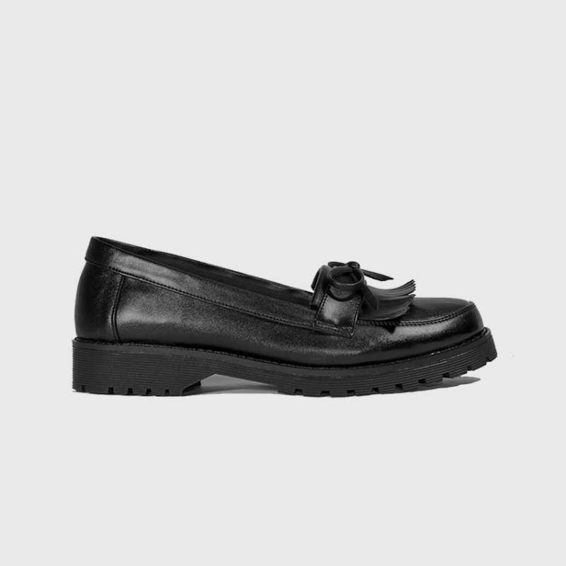 Promo Victoria Black 36-41 Sepatu Loafers Slip-on Wanita Pantofel