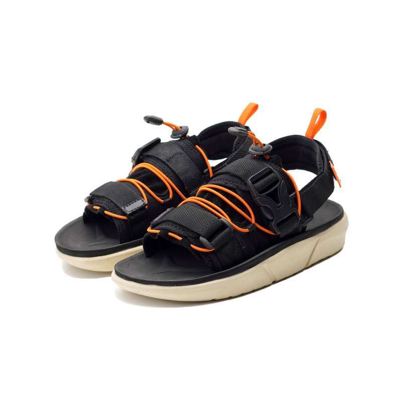 TREVOR Sandal Sepatu Travelling Slide Webbing Hitam Pria Wanita