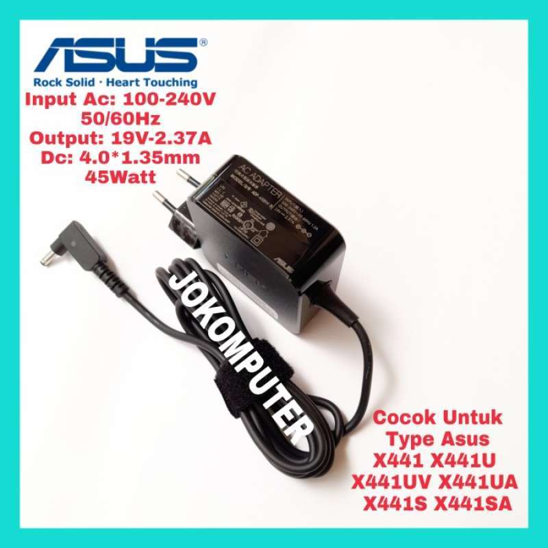 Promo Adaptor Charger Laptop Asus VivoBook E403N E403NA E403S E403SA Series  Diskon 23% di Seller Alice Otoparts - Duren Sawit, Kota Jakarta Timur