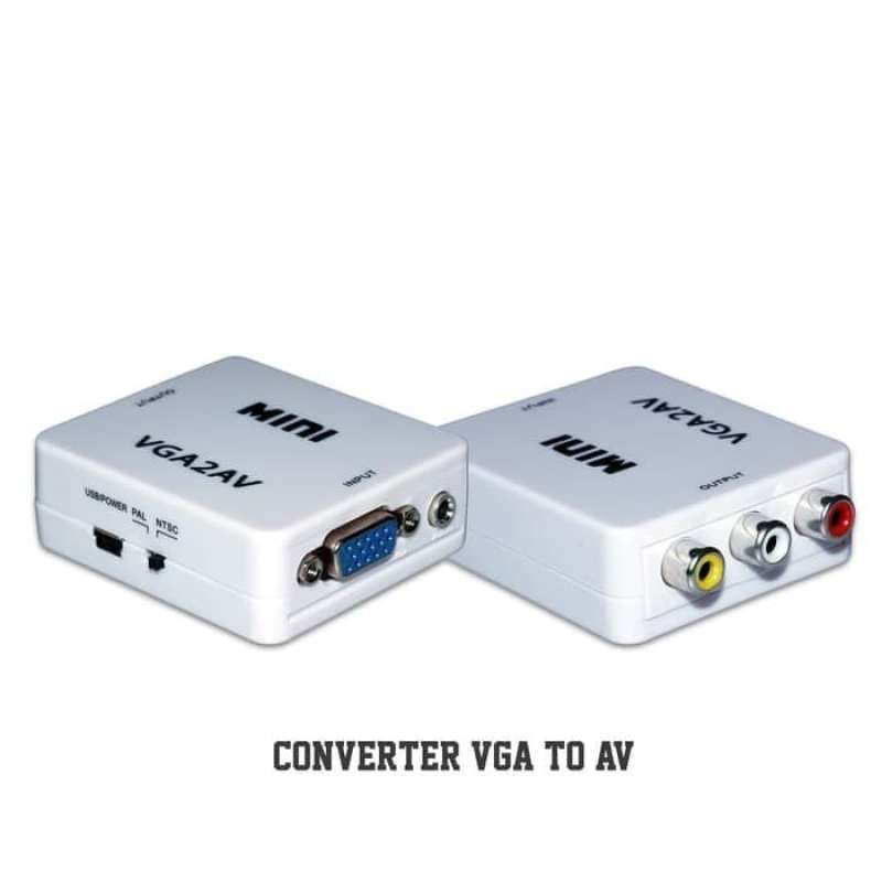 Jual CONVERTER VGA TO AV ADAPTER VGA TO RCA di Seller Ayass comp