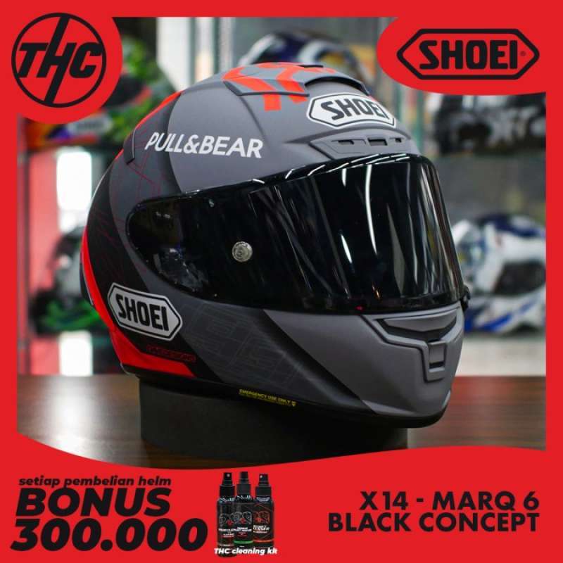 Shoei x14 black concept best sale