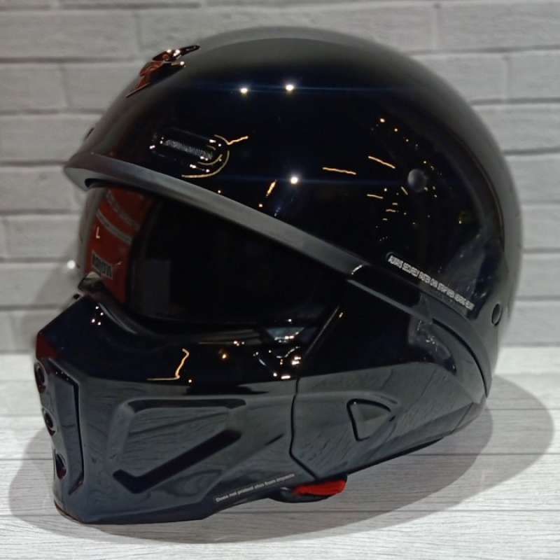 Jual SCORPION EXO COVERT X SOLID GLOSS BLACK HELM COMBAT