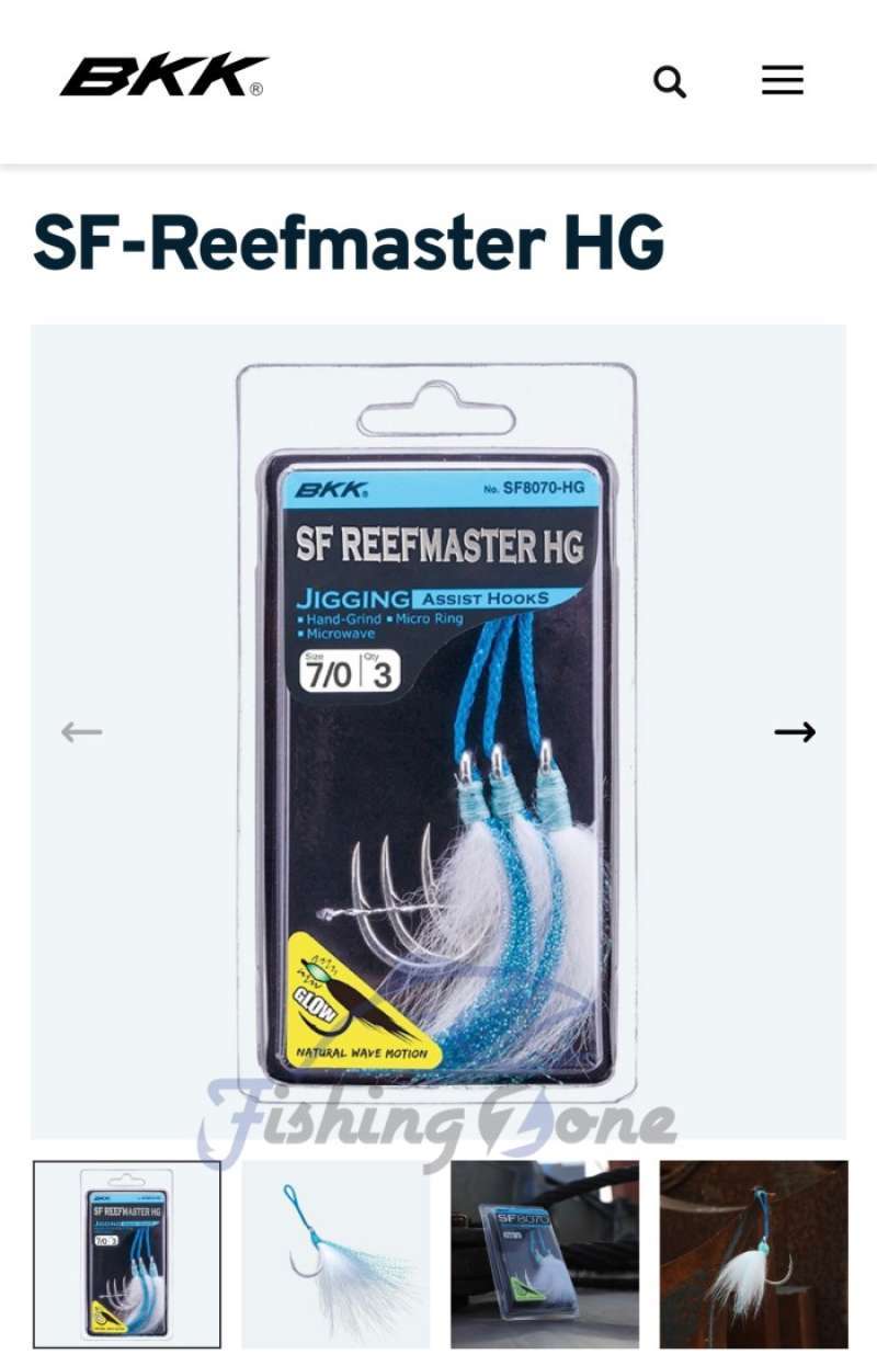 Promo Terbaik Bkk Sf Reefmaster Hg Jigging Assist Hook Sf8070-Hg