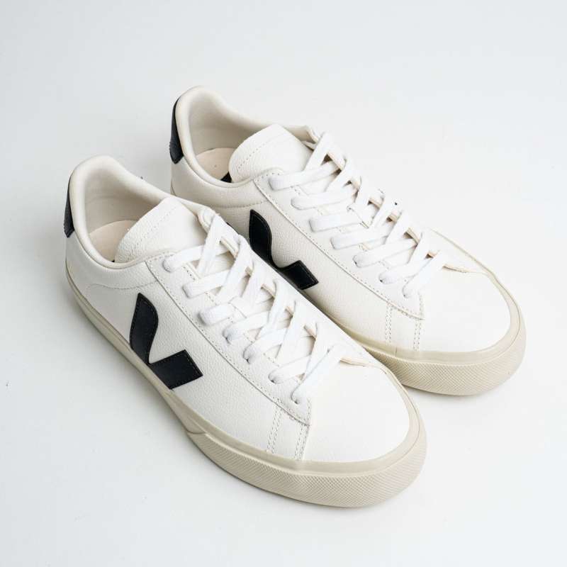 Veja Campo Chromefree Low-Top Sneakers Leather Extra White Black Women