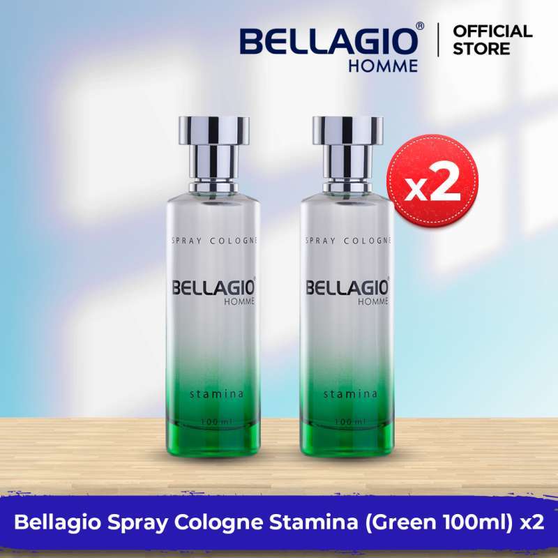 Promo Bellagio Spray Cologne Stamina Green 100ml x2 Diskon 20