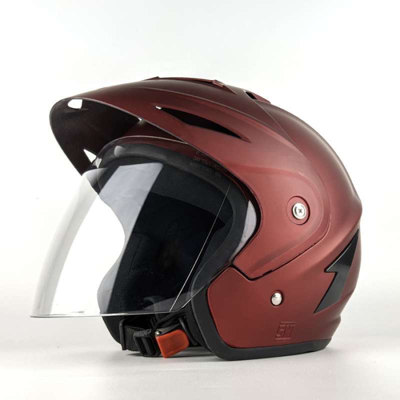 Promo HELM MOTOR HALF FACE TOPI CKM DEWASA SNI MERAH RED MAROON