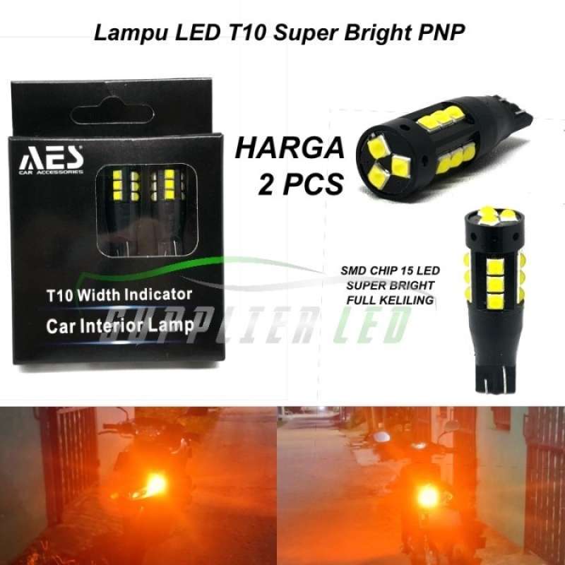 Promo Lampu Led T10 Super Bright Super Terang Aes 15 Mata Smd Pnp