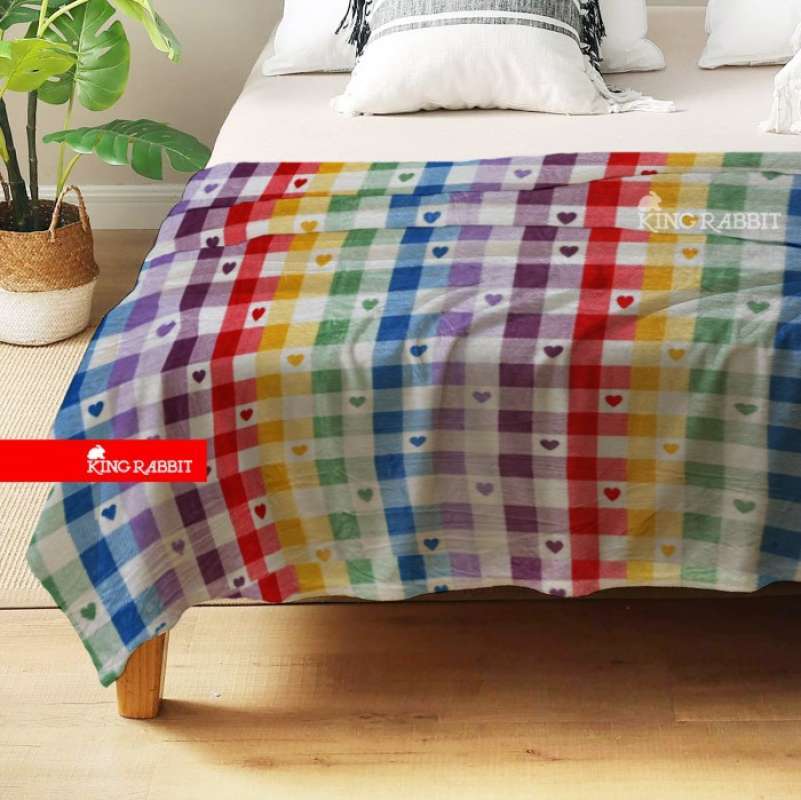 Jual King Rabbit Thermal Blanket Selimut Fleece 150x200 Cm Square Rainbow Di Seller Helen Store Tegal Alur Kota Jakarta Barat Blibli