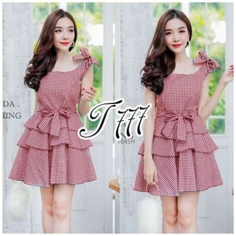 Jual Mini Dress Wanita Pendek Sepaha Motif Kotak Baju Santai Sexy Nongkrong Di Seller Wellmart Premier Cengkareng Timur Kota Jakarta Barat Blibli