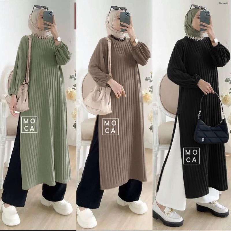 Jual Long Tunik Belah Samping Kimia Tunic Style Wanita Hijab Kekinian Pink Muda Di Seller Classfashion Duri Selatan Kota Jakarta Barat Blibli