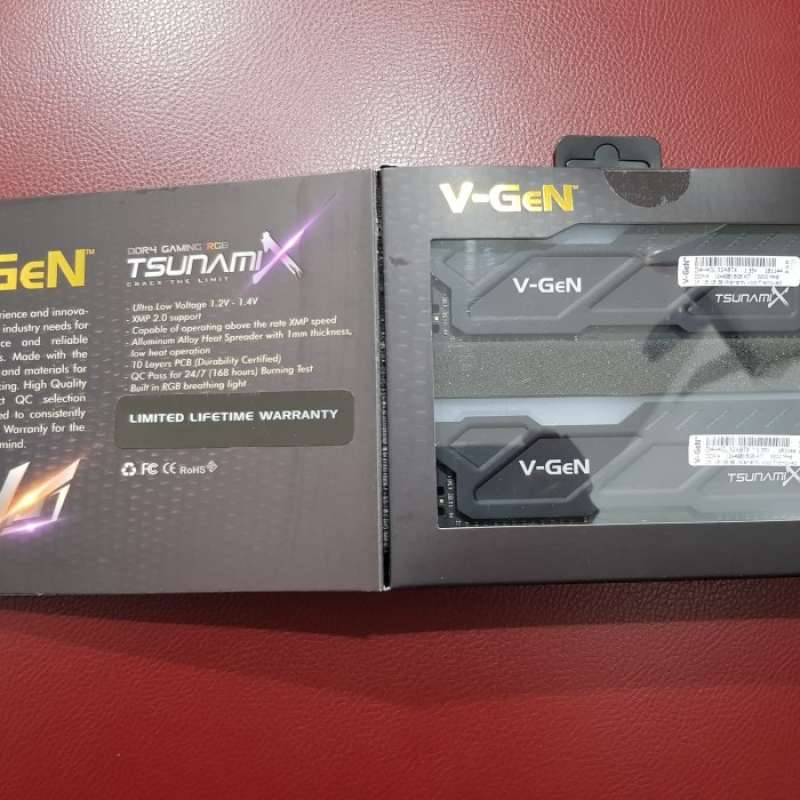 Terlaris Ddr4 8Gb Kit 24Gb 3200Mhz V Gen Tsunami X Rgb Ram Gaming Vgen Diskon