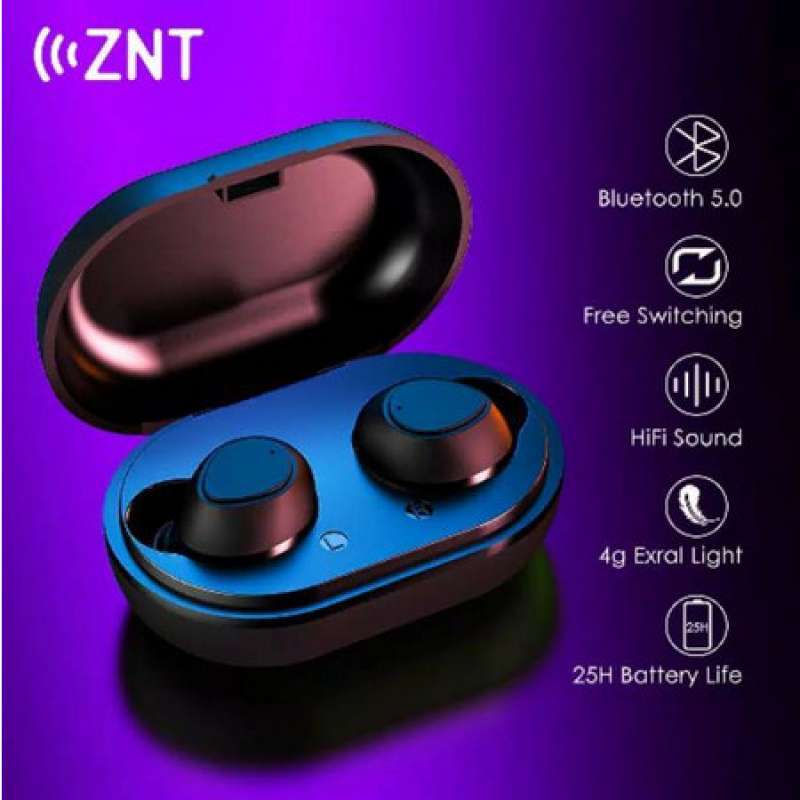 Headset TWS ZNT Airbuds Sports Original Bluetooth 5.0 with Mic Waterpr