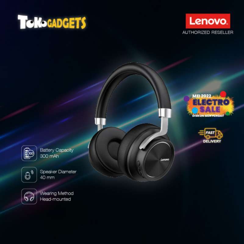 Promo Lenovo HD800 Bluetooth Headphones Black Diskon 33 di