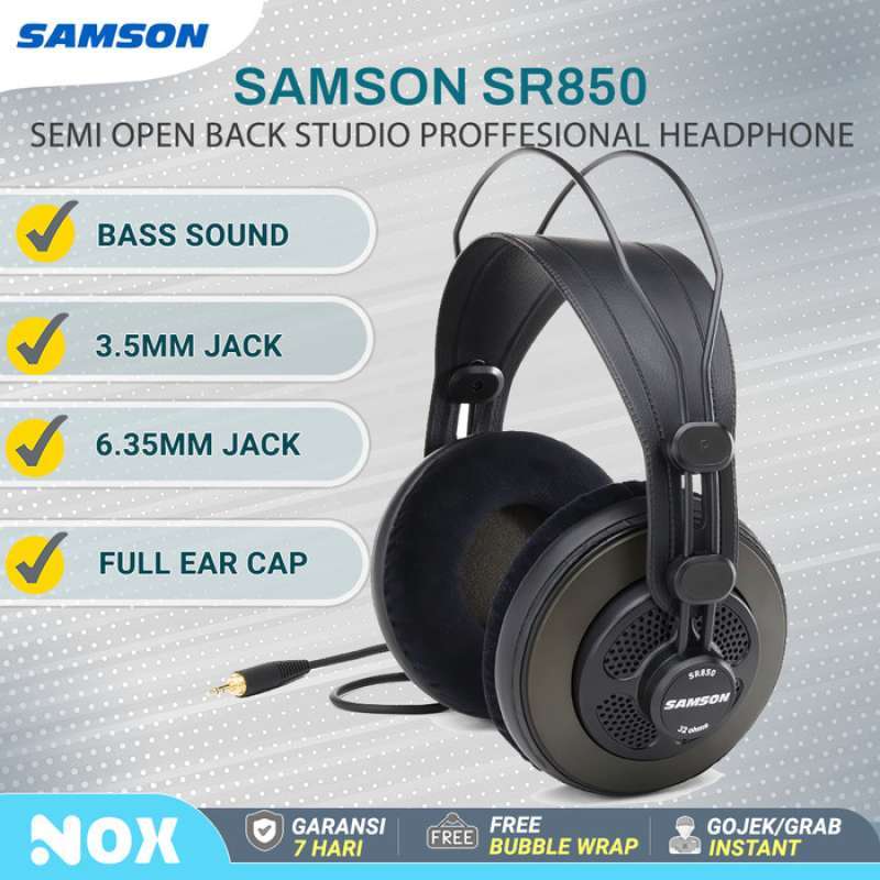 Headphone Samson SR850 profesional studio rekaman Bass sound