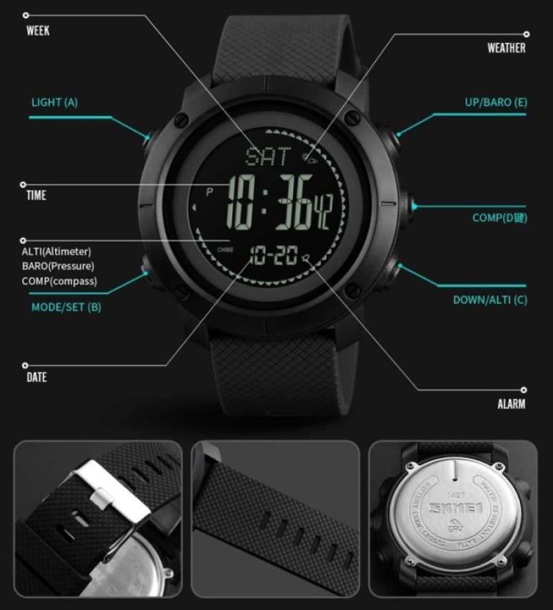 Jam skmei on sale 1427