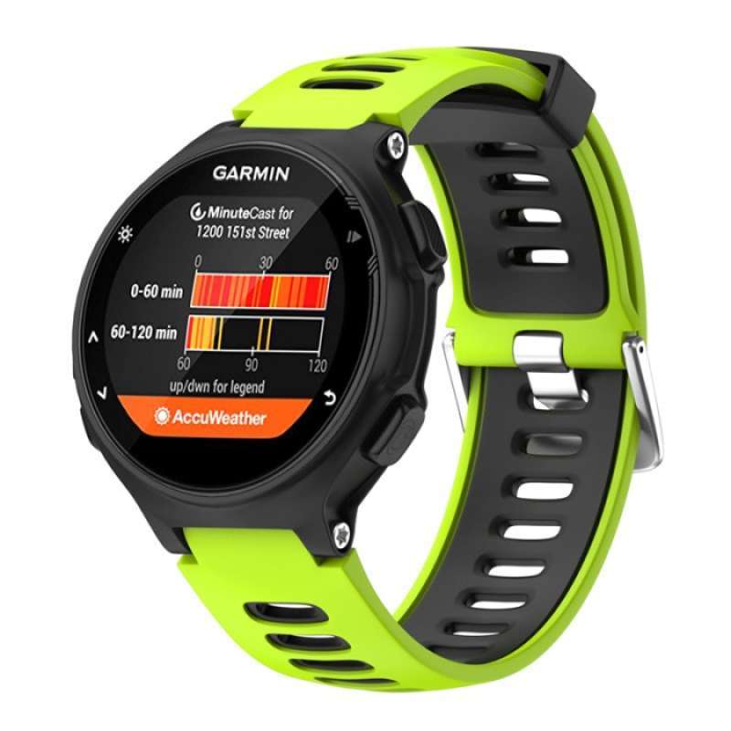 STRAP GARMIN FORERUNNER FR 220 230 235 620 635 735XT GREEN BLACK