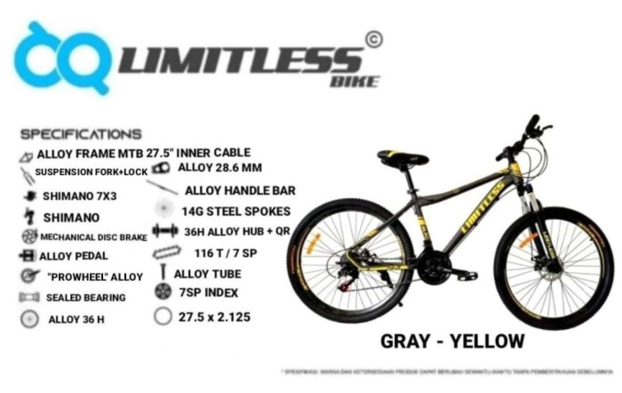Sepeda 27.5 Mtb Alloy 001 Fork Lock Sepeda Gunung Limitless Terbaik