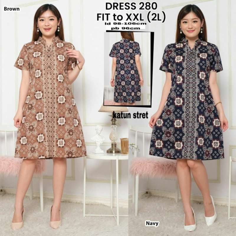 Midi dress cheap batik modern