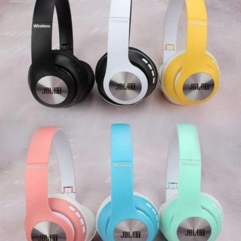HEADSET HEADPHONE BLUETOOTH BANDO JBL 66BT WIRELESS MACARON YOUNG BASS XIONSTORE