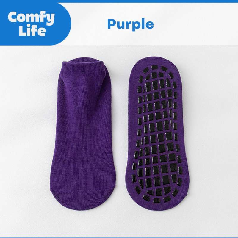 Kaos Kaki Yoga Anak Anti Slip Bayi Unisex Antislip Kids Baby Toddler Ankle  Basic Plain Sport Socks Ungu INT M