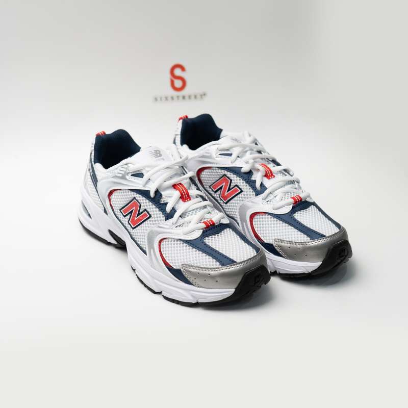 New balance 530 white red hot sale
