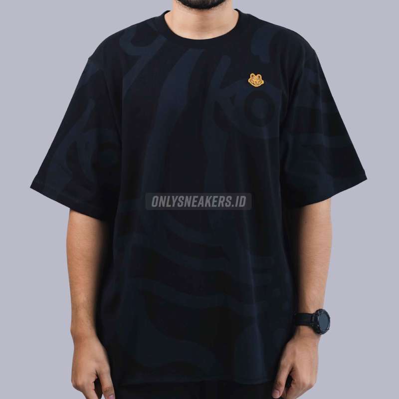 KENZO TIGER PRINT MINI GOLD BLACK TEE 100 AUTHENTIC