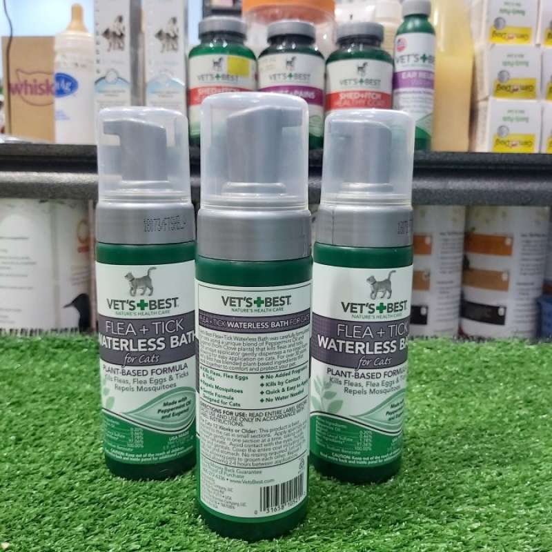 Vet's best waterless flea & tick cat hot sale bath foam