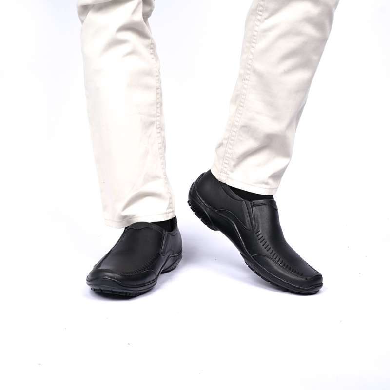 Promo Verish Sepatu Pantofel Pria Formal Kulit Asli S P03 Hitam