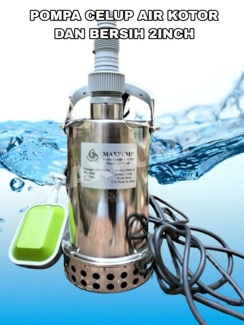 Promo Pompa Air Celup Kuras Kolam Tandon Aquarium Pompa Celup