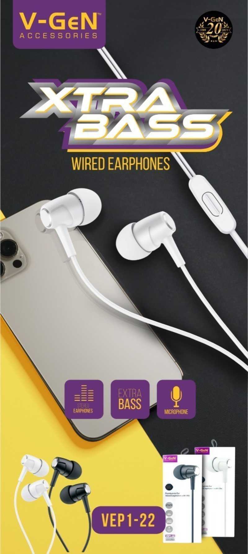 Jual Handsfree V GeN VEP1 22 Wired Earphone Headset Premium Sound
