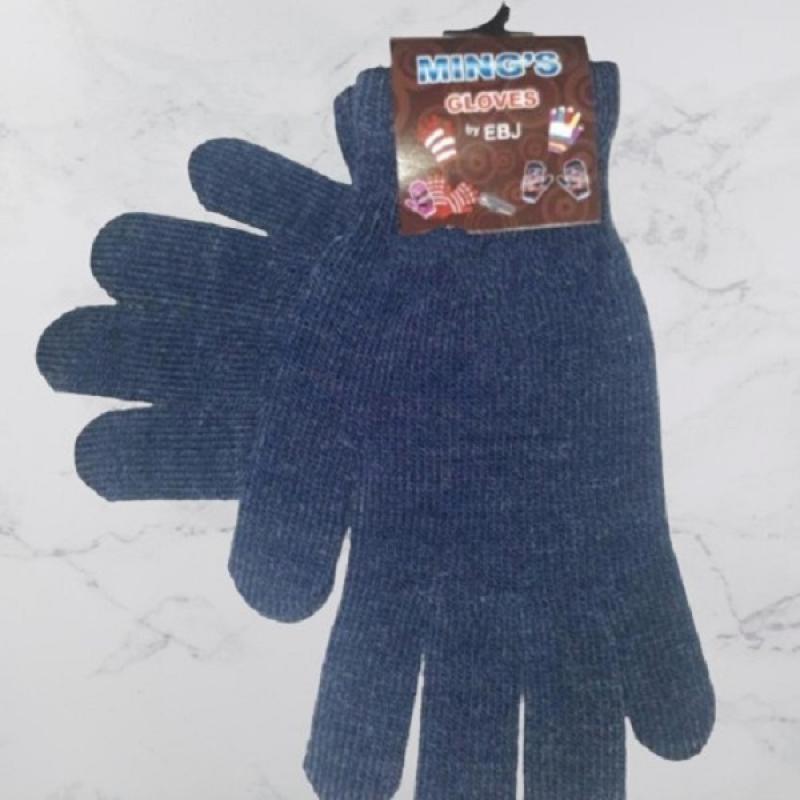 Jual Sarung Tangan Katun Rajut Biker Gloves Cotton Biru Jeans