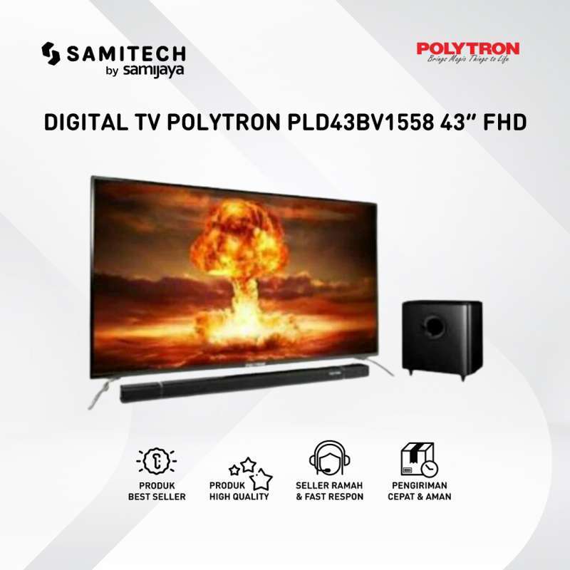 Promo Polytron Pld 43bv1558 Cinemax Soundbar Digital Led Tv 43