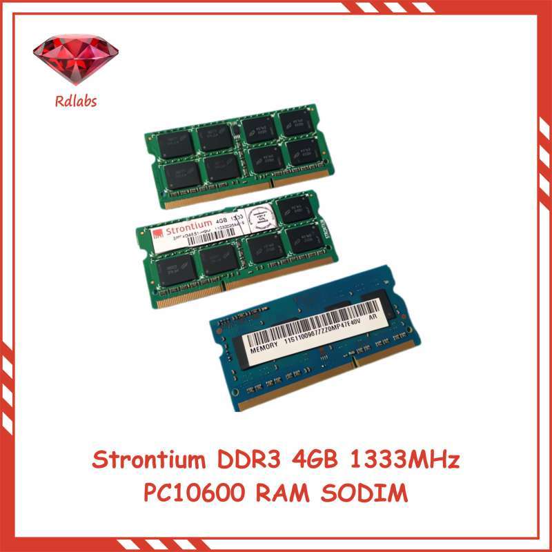 Jual Strontium Ddr3 4gb 1333mhz Pc10600 RAM Sodimm Srt4g86s1-h9m