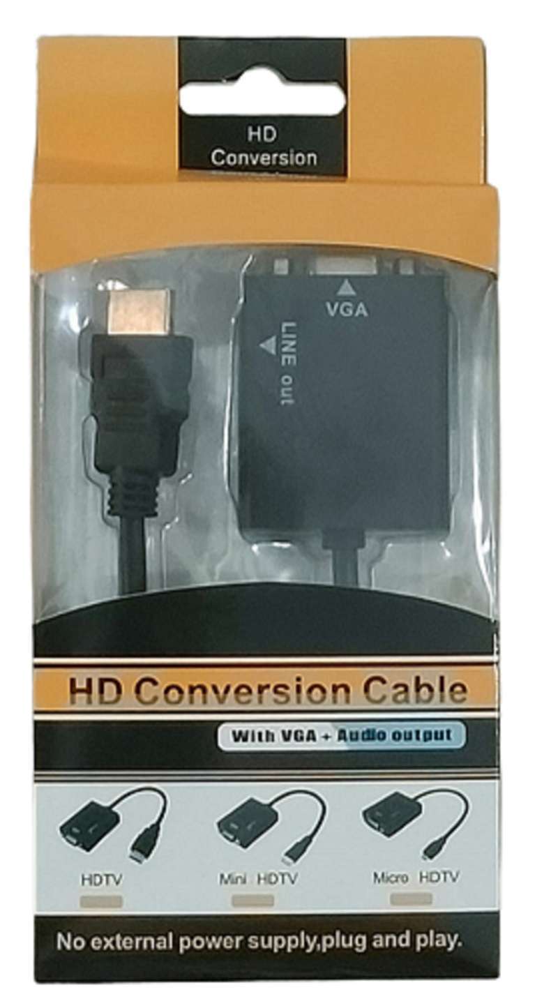 Jual Converter Hdmi To VGA Audio Hd Konversi Kabel Adaptor