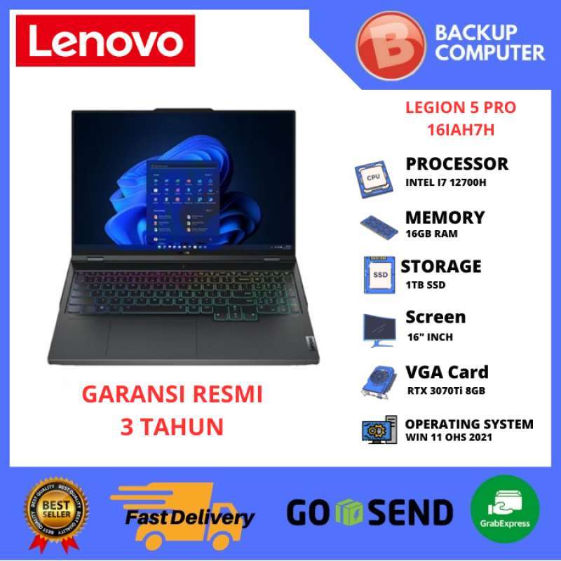 LAPTOP GAMING LENOVO LEGION PRO 16IAH7H 82RF00RHID i7-12700H