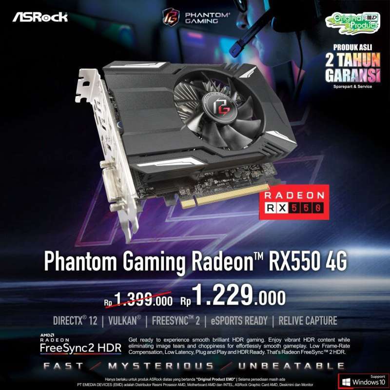 Asrock phantom sales gaming rx 550