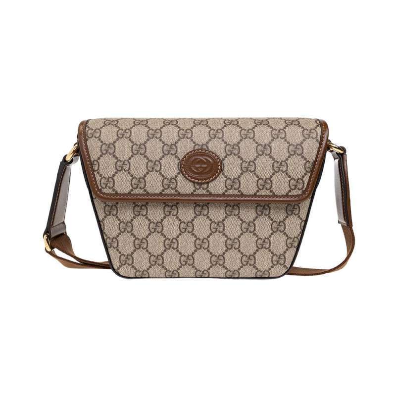Gucci Beige GG Supreme Canvas Shoulder Bag Men