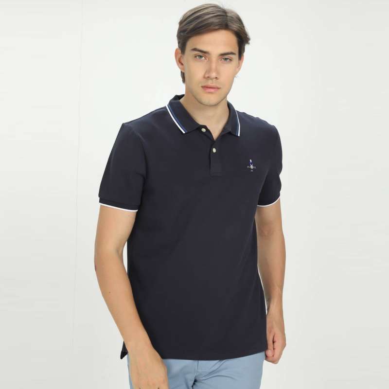 Promo Giordano Men s Classic Polo Signature Navy 0101126066