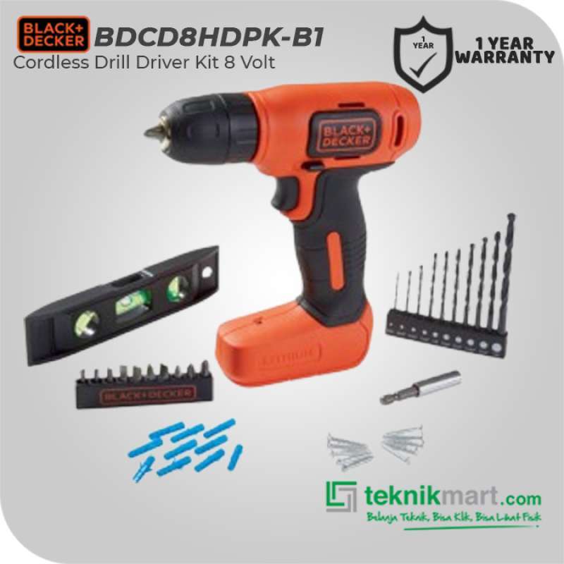 Promo Black Decker Cordless Drill Driver Kit bor Obeng Baterai8v Bdcd8hdpk Diskon 18 Di Seller Teknikmart Mangga Besar Kota Jakarta Barat Blibli