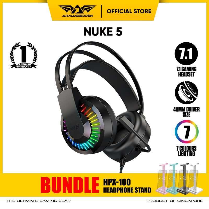 Promo Headset Gaming Armaggeddon Nuke 5 Surrond Sound 7.1 Headphone Powerful Bass 40mm Large Driver High Sensitive Microphone Diskon 46 Di Seller Armaggeddon Official Store Penjaringan Kota Jakarta Ut...