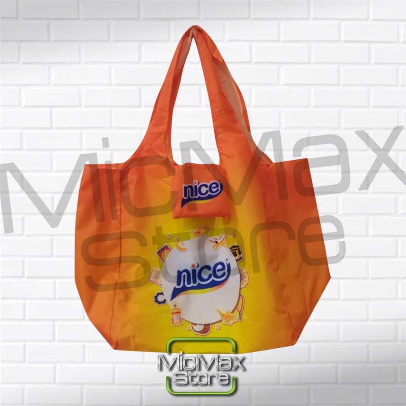 Tas Belanja Lipat Kantong Reuseable Shopping Bag Tote Bag Nice