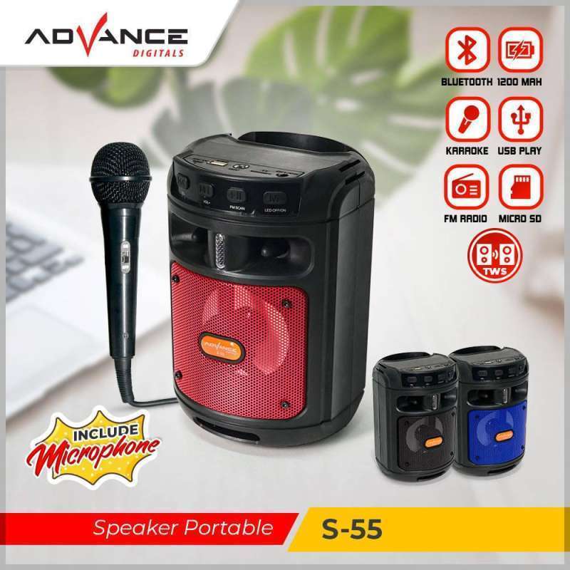 Promo Advance Speaker Portable Bluetooth Free Mic s 55 Diskon
