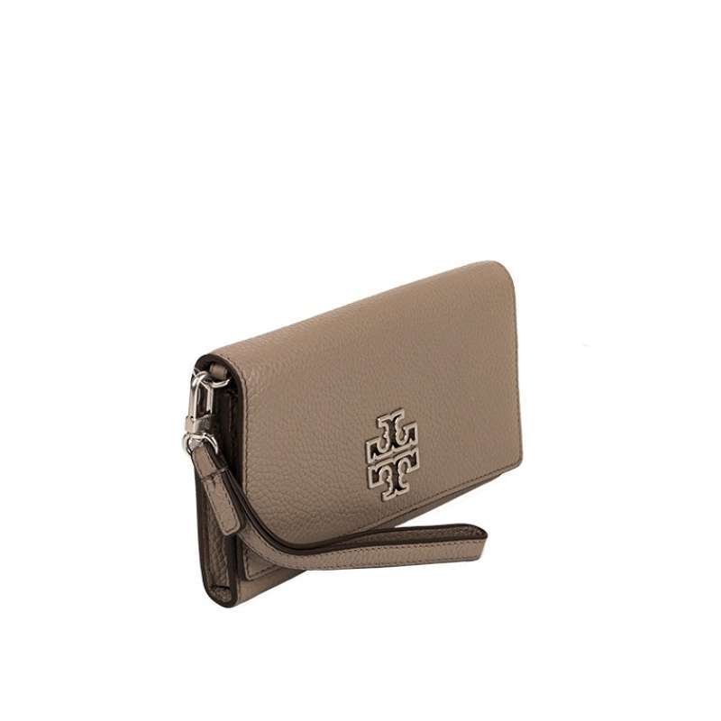 Promo TORY BURCH Britten Smartphone Wristlet Wallet Pebbled
